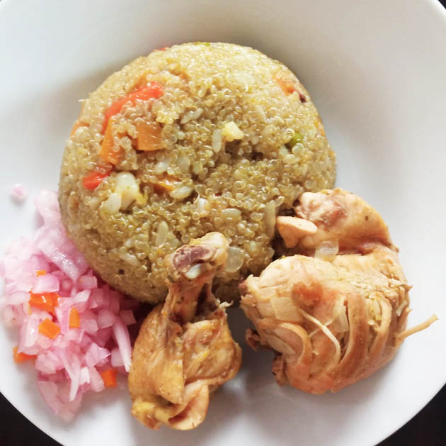 arroz con pollo con quinua